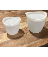 Set of 2 Pampered Chef Silicone Prep Bowls Nesting Measuring Cups w/Lids - €12,27 EUR