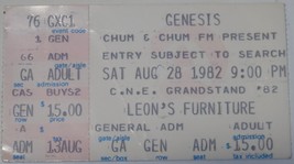  GENESIS Original Toronto CNE Grandstand Ticket Stub 1982 Three Sides Li... - £10.04 GBP