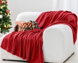 Cable Knit Christmas Red Throw Blanket For Couch, Super Soft Warm Cozy D... - $54.99