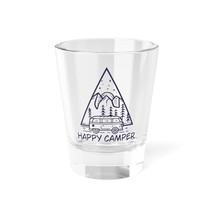 Personalized Shot Glass 1.5oz Happy Camper Van Forest Mountains Stars - $20.60
