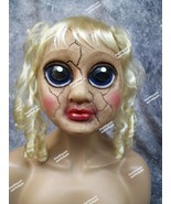Creepy Doll Costume Mask Sad Sandra Haunted Dirty Cracked Haunted Dolly ... - $23.78 CAD
