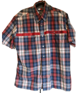 VTG TOMMY HILFIGER  Spell Out Plaid Button Front Shirt 90s  XL - $24.75