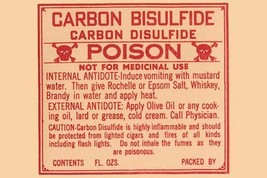 Carbon Bisulfide Carbon Disulfide - Poison - £15.81 GBP