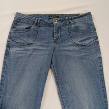LEI Ashley Low Rise Junior Bootcut Jeans Blue Cotton Blend Denim Size 15 (34×33) image 14