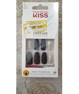 KISS Gel Fantasy Collection Long, Matte Black &amp; Chunky Silver (Damaged P... - $11.77 CAD