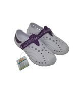 Doggers Ultralite Slip On Water/Garden Comfort Shoes White Purple Size 9... - $27.68 CAD