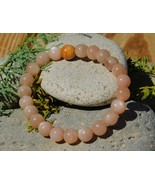 Natural Sunstone Gemstone Bracelet 8mm Sun Energy to Charge Aura Energy ... - $27.44 CAD+
