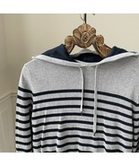 Flag &amp; Anthem Striped Sweater Hoodie Grey Dark Blue M - $31.74 CAD
