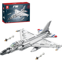 F16 Fighting Falcon Jet Aircraft Model Building Blocks Set Fighter Moc Brick Toy - £71.23 GBP