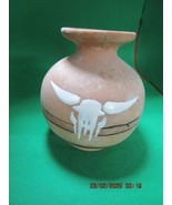 MEXICAN VESSEL VASE POTTERY RED CLAY 4.50&quot; [170E] - $33.94 CAD