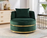 360 Degree Swivel Accent Velvet Modern Upholstered Barrel Sized Soft Cha... - $343.99