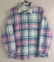 Vintage Riders By Lee Women&#39;s Plaid Flannel Button-Up Shirt Jacket Size XXL - £19.06 GBP