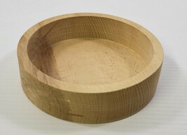 K) Wooden Arts Crafts Unfinished Wood 6&quot; Round Bowl Dish Tray - $109.63 MXN
