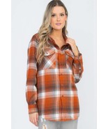 Womens Boyfriend Long Sleeve Checkered Flannel - $52.35 CAD
