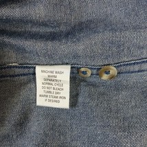 Roundtree & Yorke Men's Blue Cotton Button-Down Denim Shirt Size Large image 4