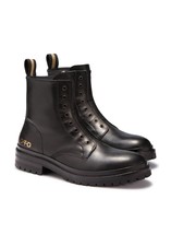 On This Day Men's Laceless Leather Combat Boots Black - $336.35 CAD
