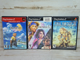 Lot of 3 PS2 Final Fantasy X X-2 XII 10 10-2 12 - £18.57 GBP