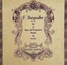 Burgmuller 25 Progressive Studies 1905 Piano Instruction Book 1st Editio... - $226.14 MXN