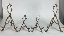 4 San Pacific Intl SPI Metal Gold Plate Pic Holder with Branches/Woodlan... - €29,69 EUR
