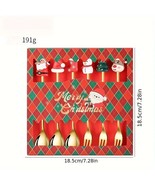 6pcs/set Cute Doll Christmas Spoon Set Christmas Gift Six-piece Set Chri... - $183.36 MXN
