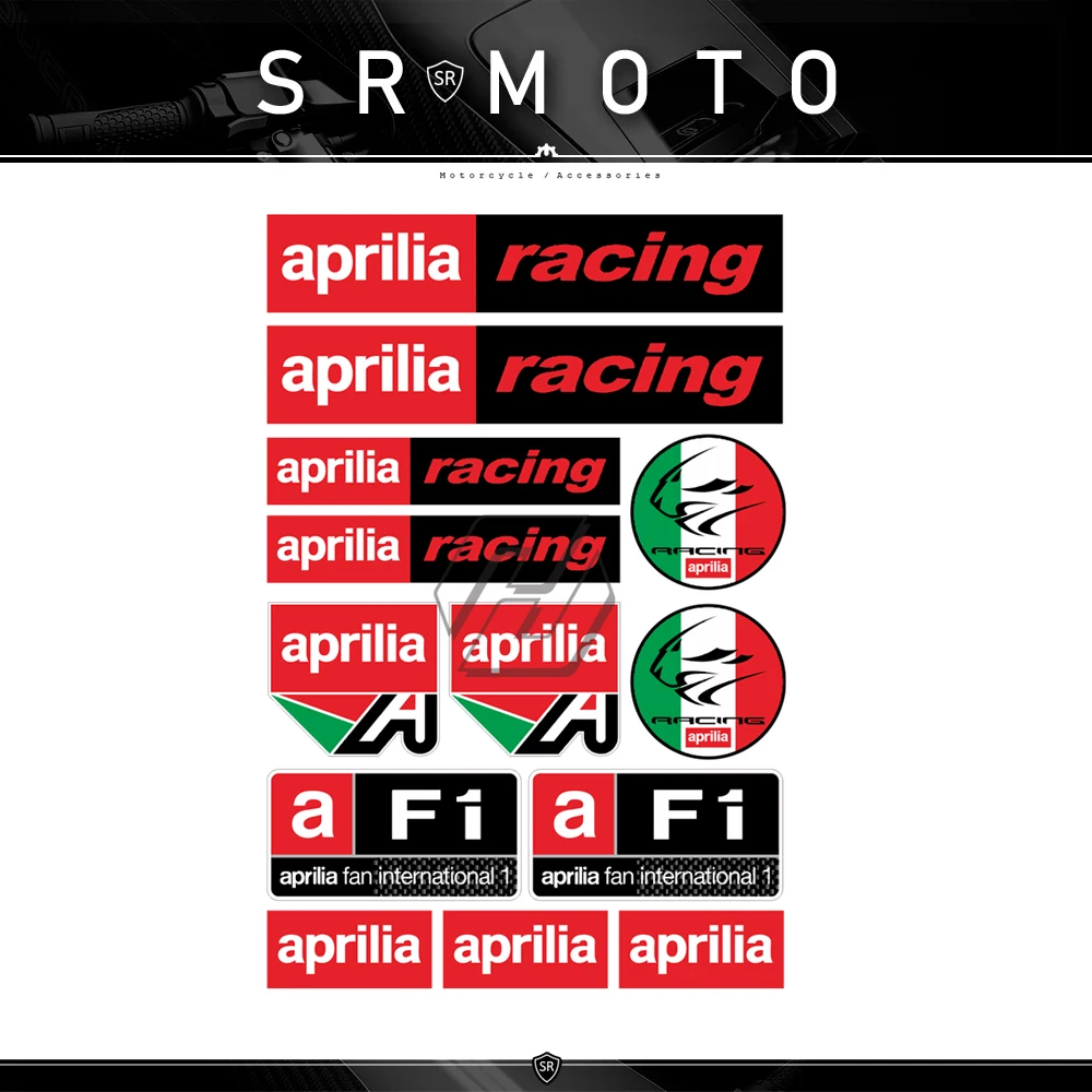 Motorcycle Decals Set Fairing Helmet Stickers Case  Aprilia Racing RSV RS Tuono  - £106.71 GBP