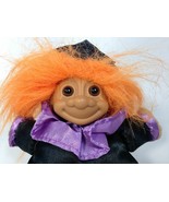 Vintage Russ Troll Witch Orange Hair Plush Halloween Sitting Doll 7&quot;  - $27.37 CAD
