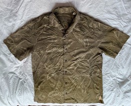 Hawaiian Style Shirt - Tommy Bahama - Silk Plumeria Weave Pattern - Sz M - £34.93 GBP