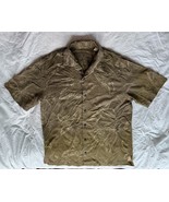 Hawaiian Style Shirt - Tommy Bahama - Silk Plumeria Weave Pattern - Sz M - £35.06 GBP