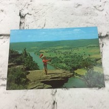 Vintage Postcard Chief Lightfoot Talking Eagle Wyalusing Rocks Scenic Travel  - £4.42 GBP