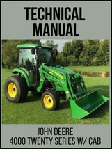 John Deere 4000 Twenty Series W/ Cab Compact Utility Tractor Manual TM2370 USB - £14.16 GBP