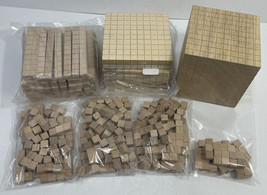 Base Ten Wooden Blocks, Student Set 399 pcs. Thousand, Hundreds, Tens &amp; ... - £47.19 GBP