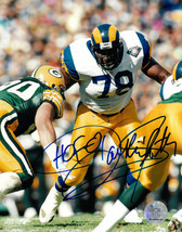 Jackie Slater signed Los Angeles Rams 8x10 Photo HOF 01 (vs Packers) - £16.47 GBP