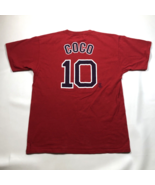 Majestic Coco Crisp Boston Red Sox Baseball #10 Red T-Shirt Size XL Modified - $19.79