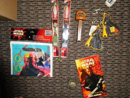 New Star Wars Lot Key Chains Party Bag Date Book D Arth Maul Vader Obi Dangler - £9.61 GBP