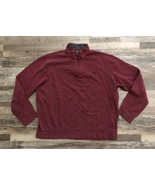 Polo Ralph Lauren Mens XL Burgundy 1/4 Zip Long Sleeve Sweater - $21.09