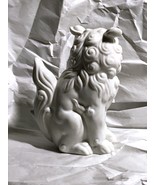 Foo Dog Chinese Guardian Lion PORCELAIN White 6.5&#39;&#39; OMC Otagiri - £22.95 GBP