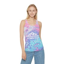 Tie Dye Racerback Tank Top w/&quot;Adventure Awaits&quot; Decal-Lightweight, Breathable- 6 - £27.44 GBP+