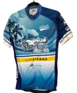 SPEG men&#39;s Sharky&#39;s on the Pier LiveStrong Full Zip SS Cycling Jersey si... - $10.78