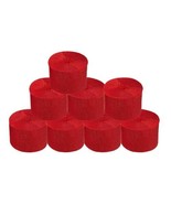81&#39; x 1.7&quot;  Red Crepe Streamer, 8 pack, Amscan - $212.87 MXN