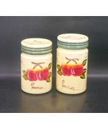 Pair of Casa Elite Home Collection Pommes | Apples hand-painted canisters. - £65.54 GBP