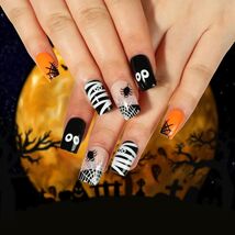 24Pcs Square Medium Press On Nails Halloween Spider Web Design False Nails - €2,65 EUR 24Pcs Square Medium Press On Nails Halloween Spider Web Design False Nails - €2,65 EUR