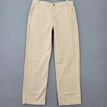 Old Navy Mens Pants Size 34 Tan Khaki Straight Chino Classic Flat Front Cotton - £10.22 GBP