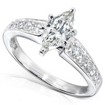 Marquise Cut 2.40Ct Simulated Diamond Engagement Ring White Gold Plated ... - £106.86 GBP