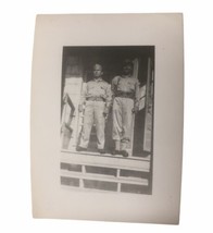 World War 2 Soldiers Standing On Porch Black &amp; White Photograph - $5.42