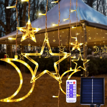 138 LED Ramadan Decorations Light Solar Moon Star Lights String Light - £24.50 GBP