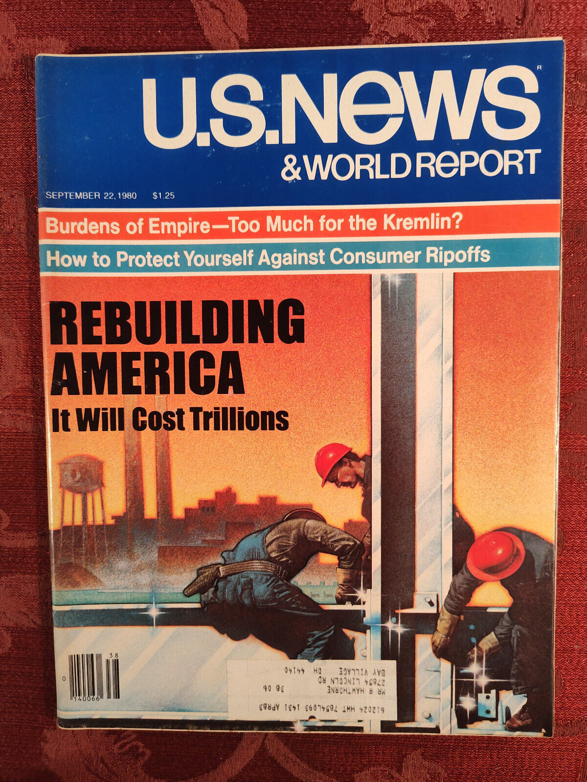 Primary image for U S NEWS World Report September 22 1980 Rebuilding America Wallace Stegner