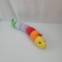 Baby Gund 17&quot; Caterpillar Plush Tinkle Crinkle Rattle Squeak Rainbow Sof... - £31.54 GBP