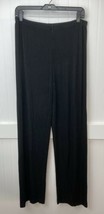 Vintage Chicos Travelers Slinky Knit Pants 1 (US 8) Black Stretch Acetate *Flaw - £11.37 GBP