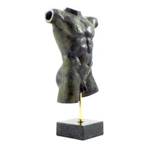 Torso Nude Male Body Statue Sculpture Museum Real Bronze Metal Art - £211.60 GBP
