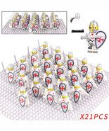 Medieval Templar Knight Army Set 21pcs Minifigure - $544.93 MXN